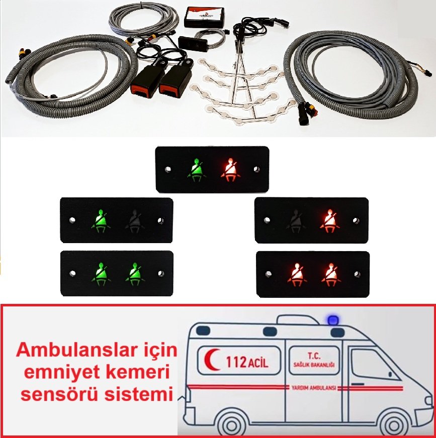 ambulans emniyet kemeri sensör ikaz uyarı sistemi